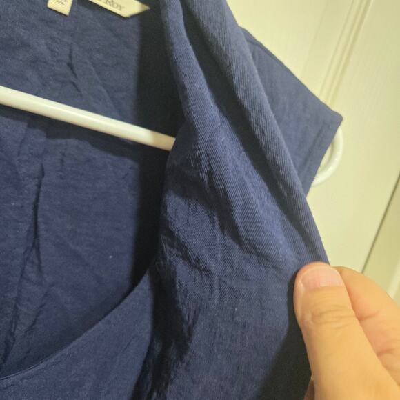 Rachel Rachel Roy Navy Draped Sleeveless Pocket Dress Size 6 - Picture 3 of 6